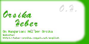 orsika heber business card